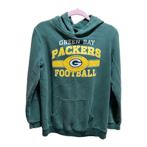 Youth Large Outerstuff Green Bay Packers Hoodie Green & Gold EUC